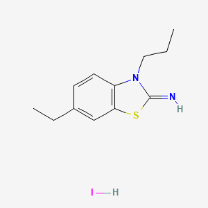 molecular formula C12H17IN2S B2974485 6-乙基-3-丙基苯并[d]噻唑-2(3H)-亚胺氢碘酸盐 CAS No. 1351642-40-4