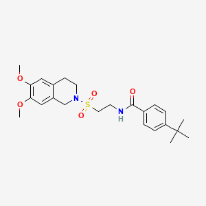 4-(tert-butyl)-N-(2-((6,7-dimethoxy-3,4-dihydroisoquinolin-2(1H)-yl)sulfonyl)ethyl)benzamide