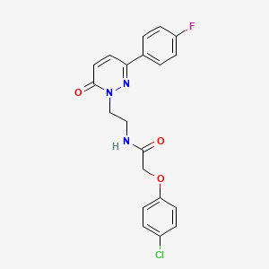 2-(4-chlorophenoxy)-N-(2-(3-(4-fluorophenyl)-6-oxopyridazin-1(6H)-yl)ethyl)acetamide