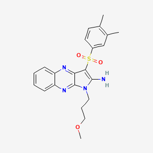 3-((3,4-dimethylphenyl)sulfonyl)-1-(3-methoxypropyl)-1H-pyrrolo[2,3-b]quinoxalin-2-amine