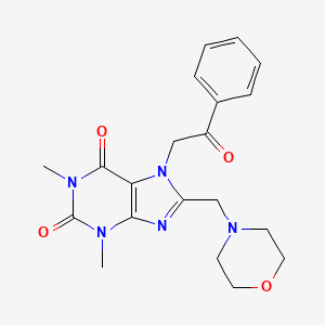 1,3-dimethyl-8-(morpholinomethyl)-7-(2-oxo-2-phenylethyl)-1H-purine-2,6(3H,7H)-dione