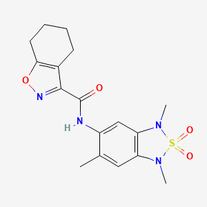 N-(1,3,6-trimethyl-2,2-dioxido-1,3-dihydrobenzo[c][1,2,5]thiadiazol-5-yl)-4,5,6,7-tetrahydrobenzo[d]isoxazole-3-carboxamide