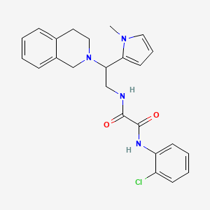 N1-(2-chlorophenyl)-N2-(2-(3,4-dihydroisoquinolin-2(1H)-yl)-2-(1-methyl-1H-pyrrol-2-yl)ethyl)oxalamide