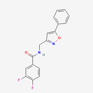 3,4-difluoro-N-((5-phenylisoxazol-3-yl)methyl)benzamide