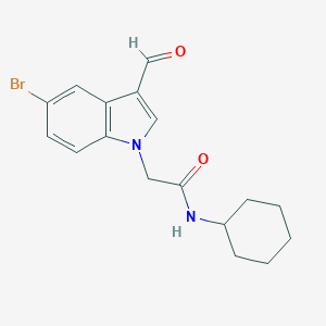 2-(5-bromo-3-formyl-1H-indol-1-yl)-N-cyclohexylacetamide
