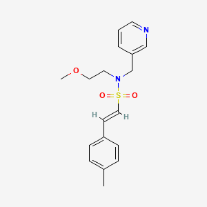(E)-N-(2-methoxyethyl)-2-(4-methylphenyl)-N-(pyridin-3-ylmethyl)ethenesulfonamide