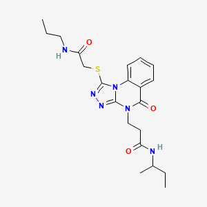 N-(sec-butyl)-3-[5-oxo-1-{[2-oxo-2-(propylamino)ethyl]thio}[1,2,4]triazolo[4,3-a]quinazolin-4(5H)-yl]propanamide