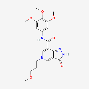 molecular formula C20H24N4O6 B2974543 5-(3-甲氧基丙基)-3-氧代-N-(3,4,5-三甲氧基苯基)-3,5-二氢-2H-吡唑并[4,3-c]吡啶-7-甲酰胺 CAS No. 1219902-80-3