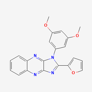 molecular formula C21H16N4O3 B2974548 1-(3,5-dimethoxyphenyl)-2-(furan-2-yl)-1H-imidazo[4,5-b]quinoxaline CAS No. 799795-30-5