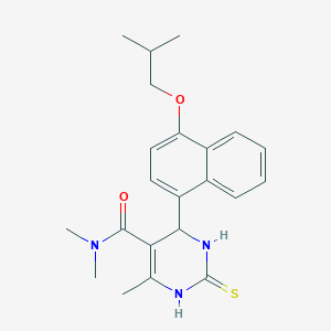 molecular formula C22H27N3O2S B297455 4-(4-isobutoxy-1-naphthyl)-N,N,6-trimethyl-2-thioxo-1,2,3,4-tetrahydro-5-pyrimidinecarboxamide 