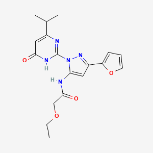 2-ethoxy-N-(3-(furan-2-yl)-1-(4-isopropyl-6-oxo-1,6-dihydropyrimidin-2-yl)-1H-pyrazol-5-yl)acetamide