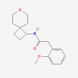 2-(2-methoxyphenyl)-N-(7-oxaspiro[3.5]nonan-1-yl)acetamide