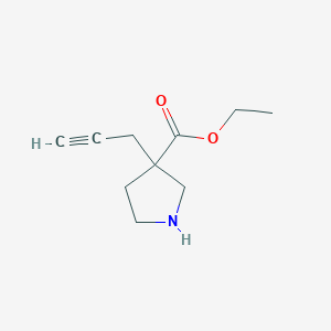 Ethyl 3-prop-2-ynylpyrrolidine-3-carboxylate