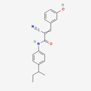 molecular formula C20H20N2O2 B2974585 N-[4-(butan-2-yl)phenyl]-2-cyano-3-(3-hydroxyphenyl)prop-2-enamide CAS No. 744211-34-5