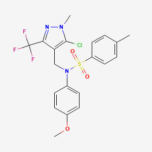 N-{[5-chloro-1-methyl-3-(trifluoromethyl)-1H-pyrazol-4-yl]methyl}-N-(4-methoxyphenyl)-4-methylbenzenesulfonamide