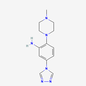 2-(4-methylpiperazin-1-yl)-5-(4H-1,2,4-triazol-4-yl)aniline
