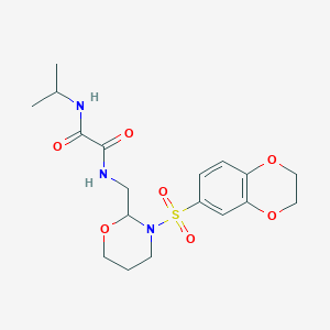 N1-((3-((2,3-dihydrobenzo[b][1,4]dioxin-6-yl)sulfonyl)-1,3-oxazinan-2-yl)methyl)-N2-isopropyloxalamide