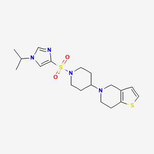 5-(1-((1-isopropyl-1H-imidazol-4-yl)sulfonyl)piperidin-4-yl)-4,5,6,7-tetrahydrothieno[3,2-c]pyridine