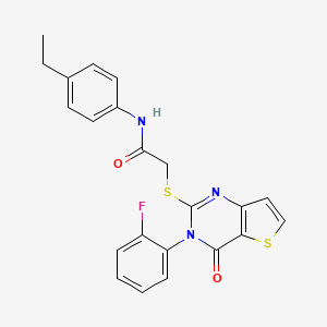 N-(4-ethylphenyl)-2-{[3-(2-fluorophenyl)-4-oxo-3,4-dihydrothieno[3,2-d]pyrimidin-2-yl]sulfanyl}acetamide