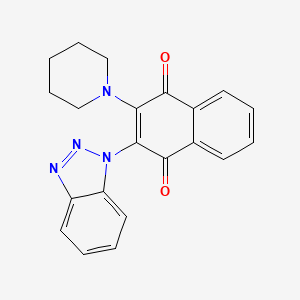 2-(1H-benzo[d][1,2,3]triazol-1-yl)-3-(piperidin-1-yl)naphthalene-1,4-dione