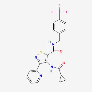 4-[(cyclopropylcarbonyl)amino]-3-pyridin-2-yl-N-[4-(trifluoromethyl)benzyl]isothiazole-5-carboxamide