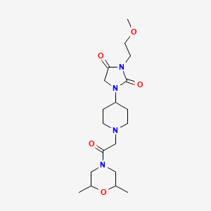 1-(1-(2-(2,6-Dimethylmorpholino)-2-oxoethyl)piperidin-4-yl)-3-(2-methoxyethyl)imidazolidine-2,4-dione