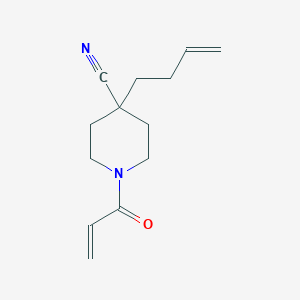 molecular formula C13H18N2O B2974635 4-But-3-enyl-1-prop-2-enoylpiperidine-4-carbonitrile CAS No. 2361658-20-8