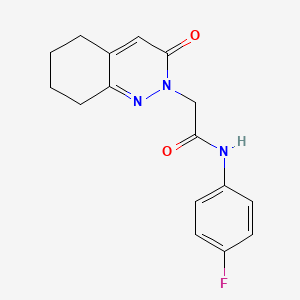molecular formula C16H16FN3O2 B2974639 N-(4-fluorophenyl)-2-(3-oxo-5,6,7,8-tetrahydrocinnolin-2(3H)-yl)acetamide CAS No. 869463-98-9