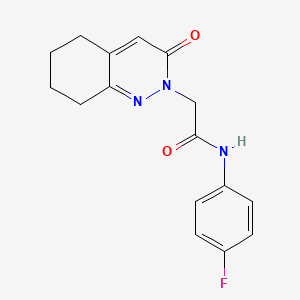 molecular formula C16H16FN3O2 B2974639 N-(4-氟苯基)-2-(3-氧代-5,6,7,8-四氢环辛并[c]吡啶-2(3H)-基)乙酰胺 CAS No. 869463-98-9