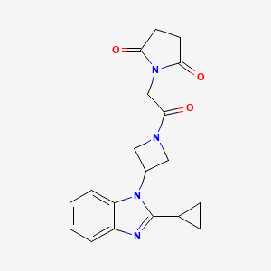 1-[2-[3-(2-Cyclopropylbenzimidazol-1-yl)azetidin-1-yl]-2-oxoethyl]pyrrolidine-2,5-dione
