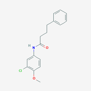 molecular formula C17H18ClNO2 B297465 N-(3-chloro-4-methoxyphenyl)-4-phenylbutanamide 