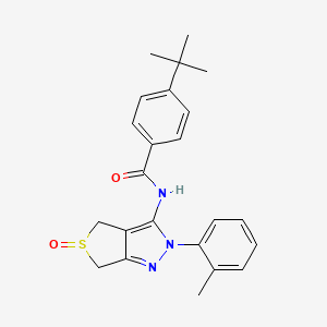 4-(tert-butyl)-N-(5-oxido-2-(o-tolyl)-4,6-dihydro-2H-thieno[3,4-c]pyrazol-3-yl)benzamide