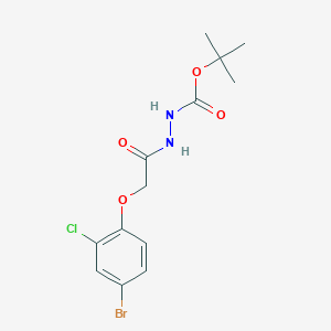 molecular formula C13H16BrClN2O4 B297466 Tert-butyl 2-[(4-bromo-2-chlorophenoxy)acetyl]hydrazinecarboxylate 