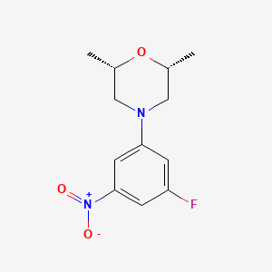 4-(3-Fluoro-5-nitrophenyl)-2,6-dimethylmorpholine, cis