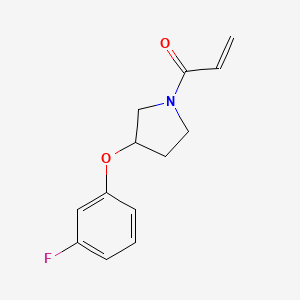 molecular formula C13H14FNO2 B2974677 1-[3-(3-Fluorophenoxy)pyrrolidin-1-yl]prop-2-en-1-one CAS No. 2305529-78-4
