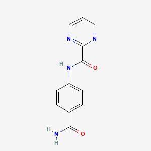 N-(4-carbamoylphenyl)pyrimidine-2-carboxamide