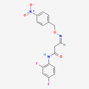N-(2,4-difluorophenyl)-3-{[(4-nitrobenzyl)oxy]imino}propanamide