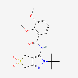 N-(2-tert-butyl-5,5-dioxo-4,6-dihydrothieno[3,4-c]pyrazol-3-yl)-2,3-dimethoxybenzamide