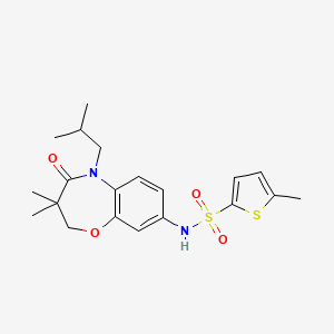 N-(5-isobutyl-3,3-dimethyl-4-oxo-2,3,4,5-tetrahydrobenzo[b][1,4]oxazepin-8-yl)-5-methylthiophene-2-sulfonamide