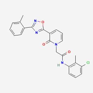 molecular formula C23H19ClN4O3 B2974708 N-(3-chloro-2-methylphenyl)-2-(2-oxo-3-(3-(o-tolyl)-1,2,4-oxadiazol-5-yl)pyridin-1(2H)-yl)acetamide CAS No. 1251595-94-4