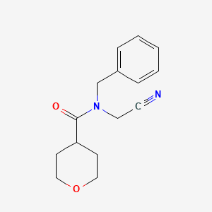 N-benzyl-N-(cyanomethyl)oxane-4-carboxamide