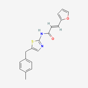 (E)-3-(furan-2-yl)-N-(5-(4-methylbenzyl)thiazol-2-yl)acrylamide