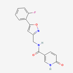 N-((5-(2-fluorophenyl)isoxazol-3-yl)methyl)-6-oxo-1,6-dihydropyridine-3-carboxamide