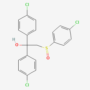 molecular formula C20H15Cl3O2S B2974733 1,1-Bis(4-chlorophenyl)-2-[(4-chlorophenyl)sulfinyl]-1-ethanol CAS No. 337920-00-0
