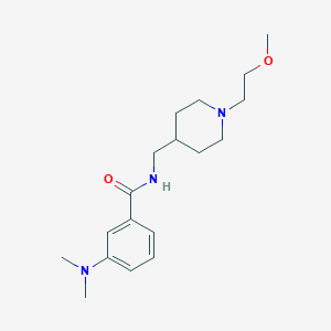 3-(dimethylamino)-N-((1-(2-methoxyethyl)piperidin-4-yl)methyl)benzamide