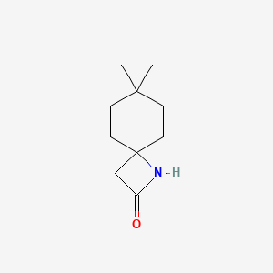 molecular formula C10H17NO B2974739 7,7-Dimethyl-1-aza-spiro[3.5]nonan-2-one CAS No. 178243-37-3