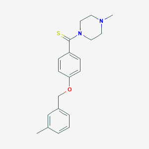 molecular formula C20H24N2OS B297475 3-Methylbenzyl 4-[(4-methyl-1-piperazinyl)carbothioyl]phenyl ether 