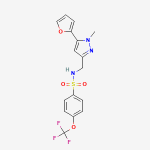 N-((5-(furan-2-yl)-1-methyl-1H-pyrazol-3-yl)methyl)-4-(trifluoromethoxy)benzenesulfonamide