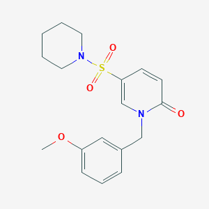 molecular formula C18H22N2O4S B2974766 1-(3-methoxybenzyl)-5-(piperidin-1-ylsulfonyl)pyridin-2(1H)-one CAS No. 1251630-92-8