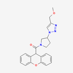molecular formula C22H22N4O3 B2974769 4-(methoxymethyl)-1-[1-(9H-xanthene-9-carbonyl)pyrrolidin-3-yl]-1H-1,2,3-triazole CAS No. 2097927-36-9
